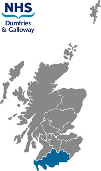 NHS Dumfries & Galloway region map