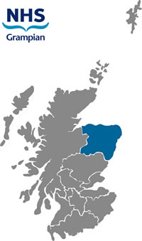 NHS Grampian region map