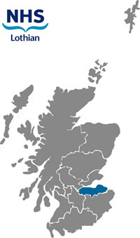 NHS Lothian region map