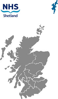 NHS Shetland region map