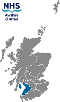 NHS Ayrshire & Arran region map